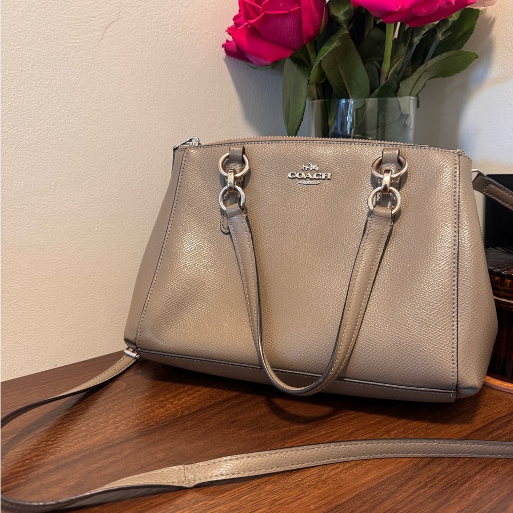 Coach Taupe Leather Satchel